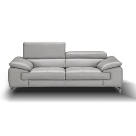 JM Furniture Liam Grey Leather Sofa