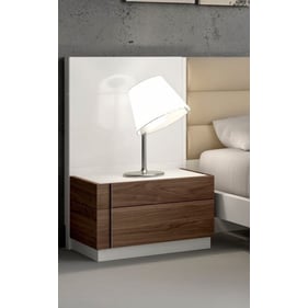 JM Furniture Lisbon White Walnut Left Facing Night Stand