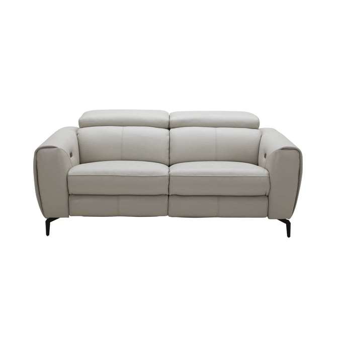 JM Furniture Lorenzo Light Grey Leather Loveseat JNM-18824-L