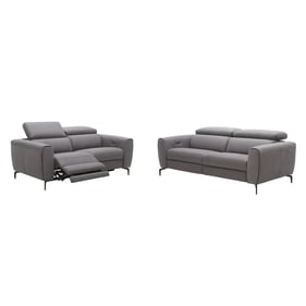 JM Furniture Lorenzo Grey Fabric 2pc Living Room Set