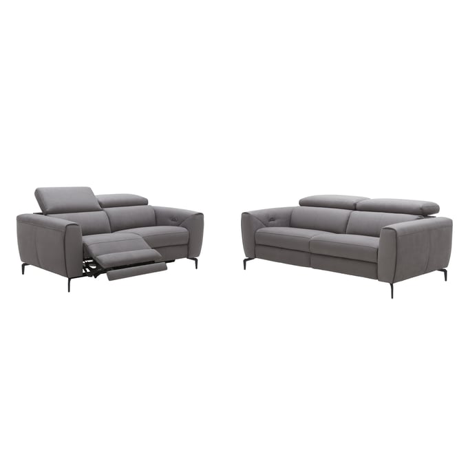 JM Furniture Lorenzo Grey Fabric 2pc Living Room Set JNM-18823-LR-S1