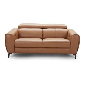 JM Furniture Lorenzo Caramel Leather Loveseat