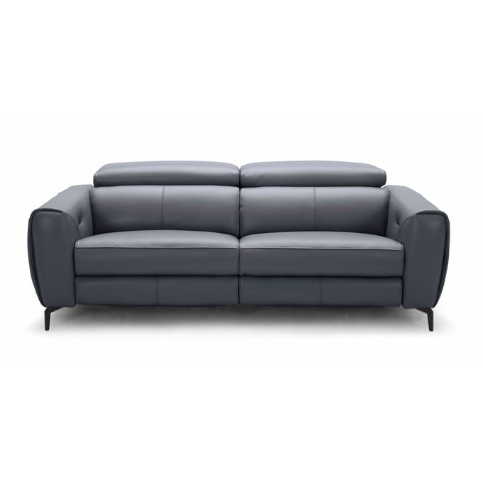 JM Furniture Lorenzo Blue Grey Leather Sofa JNM-188241-S