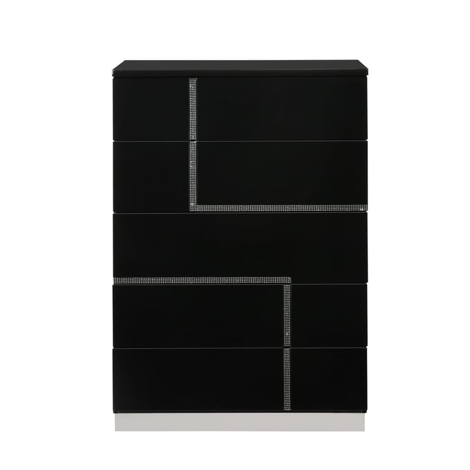 JM Furniture Lucca Black Chest JNM-17685-C