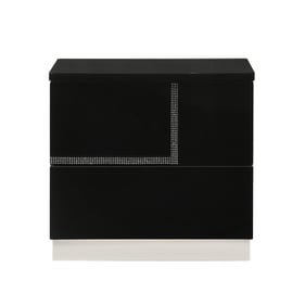 JM Furniture Lucca Black Left Facing Night Stand