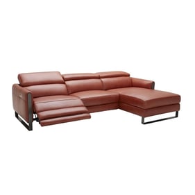 JM Furniture Nina Ochre Leather RAF Sectional