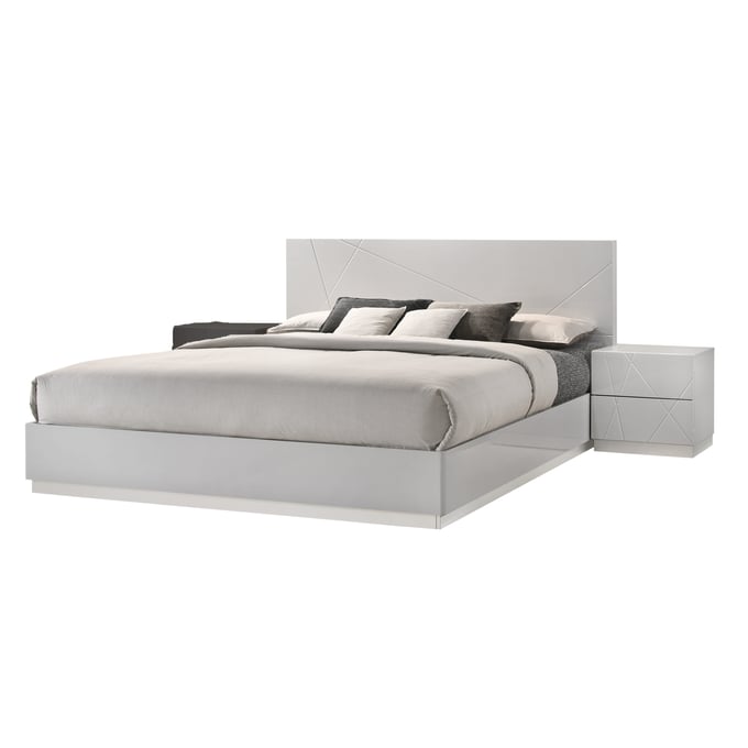 JM Furniture Naples Grey 2pc Bedroom Set with Queen Bed JNM-17122-BR-S3