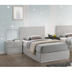 JM Furniture Naples Grey 4pc Bedroom Set With Full Bed