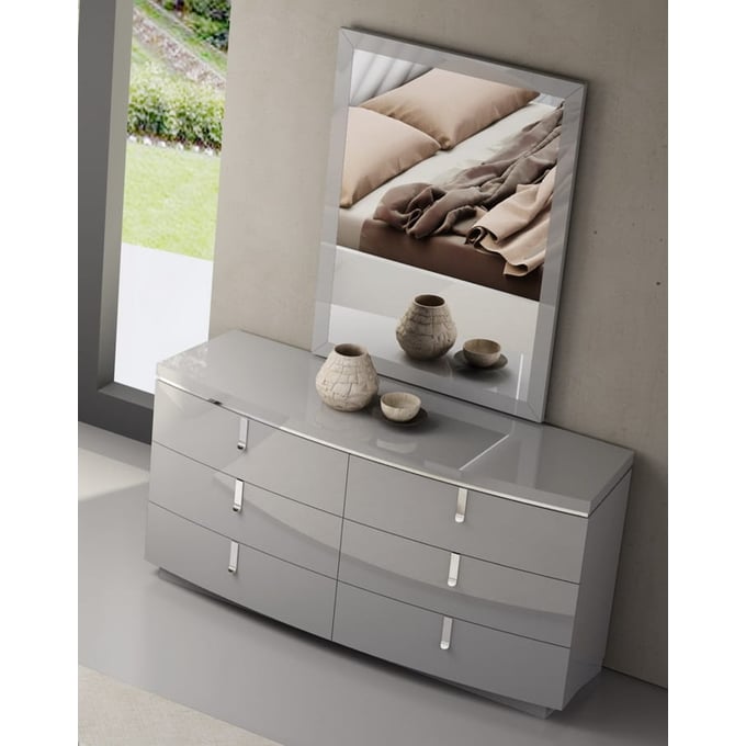 JM Furniture New York Grey Dresser and Mirror JNM-18215-DM