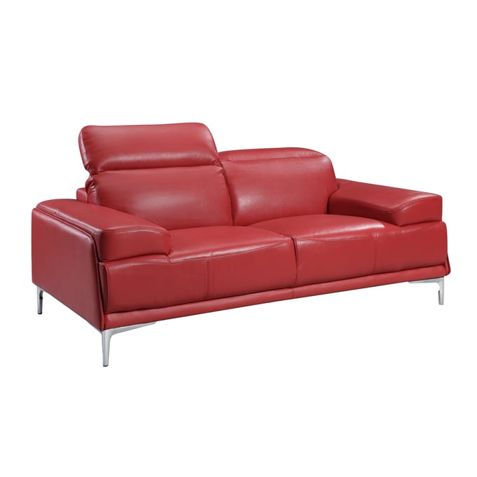 JM Furniture Nicolo Red Leather Love Seat JNM-18981-L