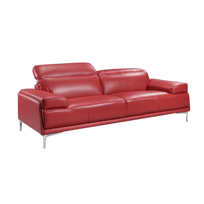 JM Furniture Nicolo Red Leather Sofa JNM-18981-S