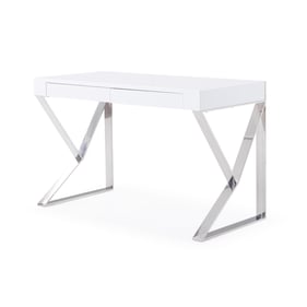 JM Furniture Noho White Office Desk