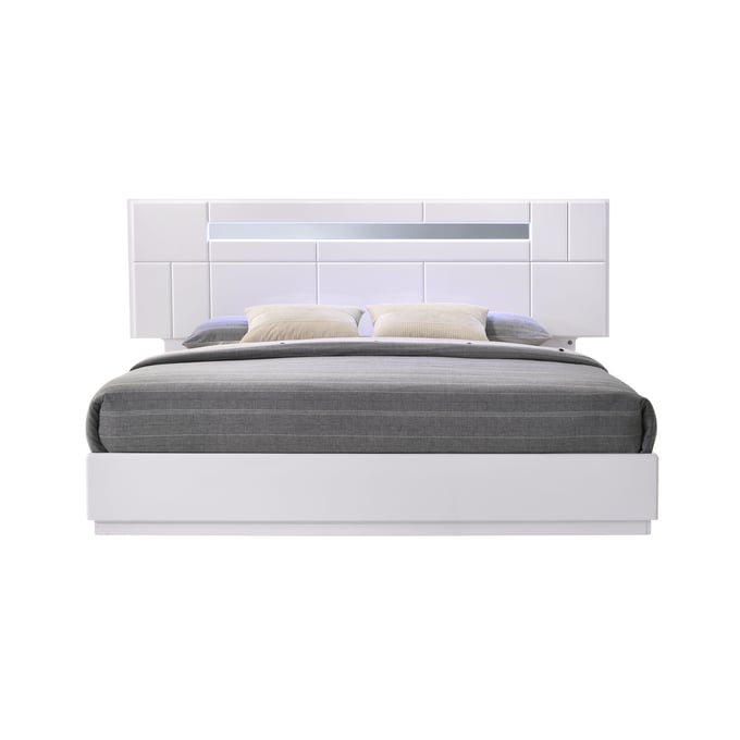 JM Furniture Palermo White King Bed JNM-17853-K