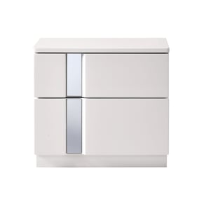 JM Furniture Palermo White Night Stand