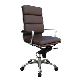 JM Furniture Plush Brown High Back Office Chair