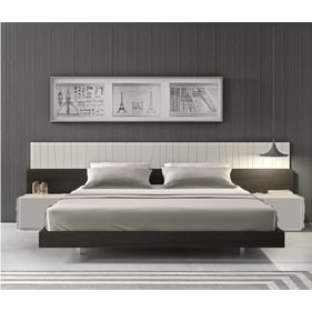 JM Furniture Porto Light Grey Wenge Queen Bed