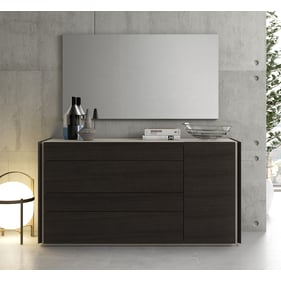 JM Furniture Porto Light Grey Wenge Dresser and Mirror