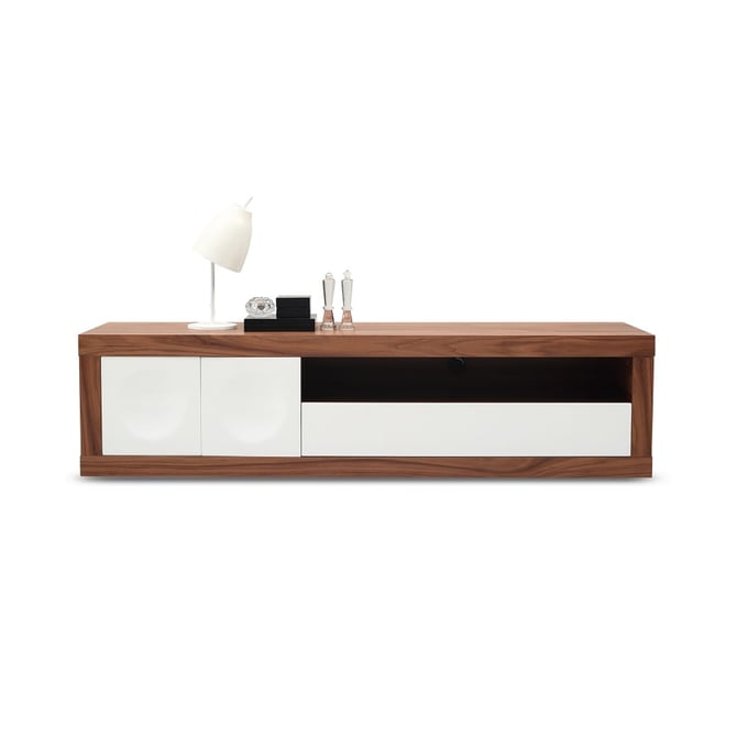 JM Furniture Prato White Walnut TV Base JNM-18092