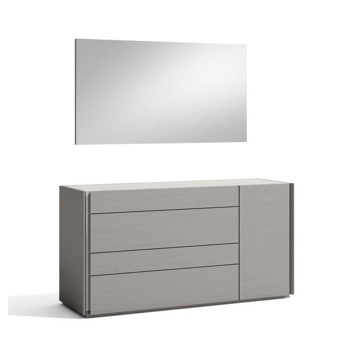 JM Furniture Sintra Grey Dresser and Mirror JNM-17554-DM