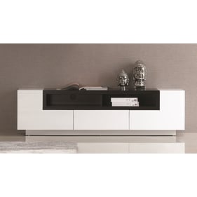 JM Furniture TV002 White Dark Oak TV Stand