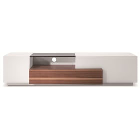 JM Furniture TV015 Walnut White High Gloss TV Stand