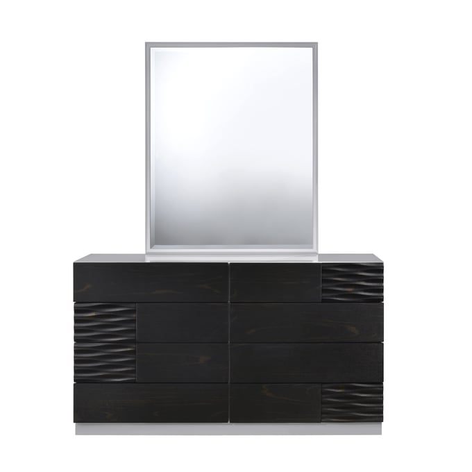 JM Furniture Tribeca Black Grey Dresser and Mirror JNM-18869-DM