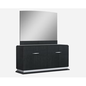 JM Furniture Valentina Grey Buffet and Mirror