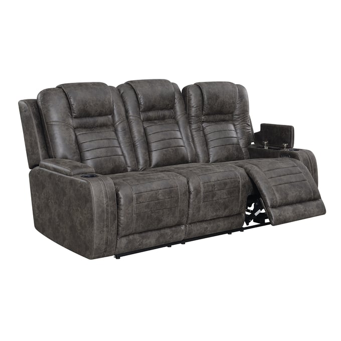 Kian USA Richmond Grey Power Back Seat Reclining Sofa KIAN-121-80-30P2