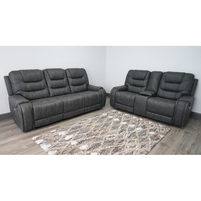 Kian USA Graphite Power Back Seat Reclining 2pc Living Room Set KIAN-143-80-SL