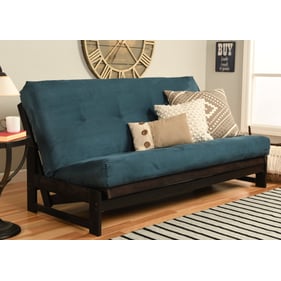 Kodiak Furniture Aspen Mocha Frame Suede Navy Mattress Futon