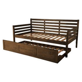 Kodiak Furniture Boho Rustic Walnut Twin Trundle Daybed