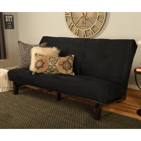 Kodiak Furniture Carson Suede Black Mattress Java Futon Frame