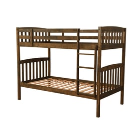 Kodiak Furniture Claire Rustic Walnut Twin Twin Bunk Bed