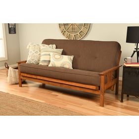 Kodiak Furniture Monterey Barbados Frame Linen Cocoa Mattress Futon