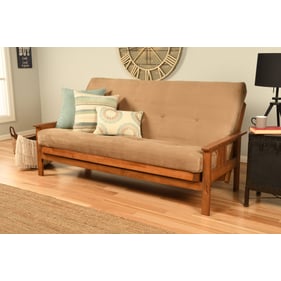 Kodiak Furniture Monterey Barbados Frame Suede Peat Mattress Futon