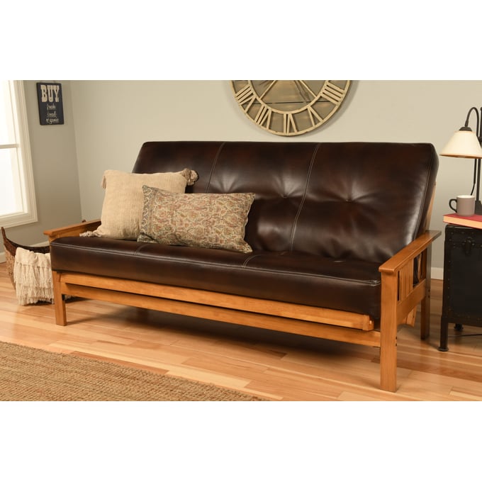 Kodiak Furniture Monterey Butternut Frame Oregon Trail Java Mattress Futon KOD-KFMOBTOTJLF5MD3