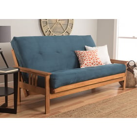 Kodiak Furniture Monterey Butternut Frame Suede Navy Mattress Full Futon