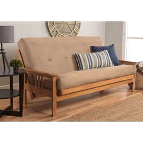 Kodiak Furniture Monterey Butternut Frame Suede Peat Mattress Full Futon