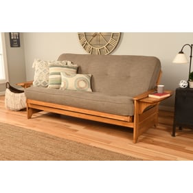 Kodiak Furniture Phoenix Butternut Frame Linen Stone Mattress Futon