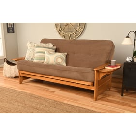 Kodiak Furniture Phoenix Butternut Frame Marmont Mocha Mattress Futon