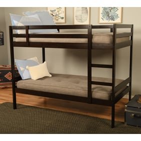 Kodiak Furniture Sydney Stone Java Twin Over Twin Bunk Bed with Mattress