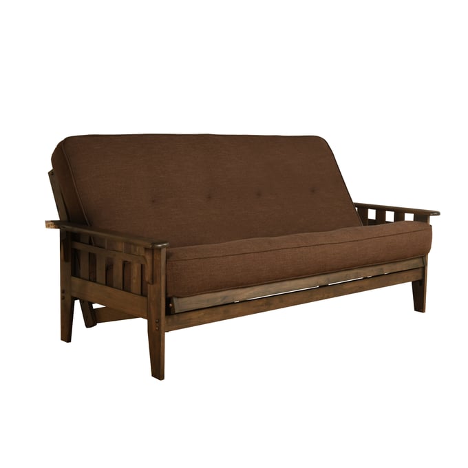 Kodiak Furniture Tucson Walnut Frame Linen Cocoa Mattress Futon KOD-KFTSRWLCOCLF6MD3