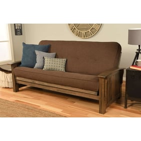 Kodiak Furniture Washington Walnut Frame Linen Cocoa Mattress Futon