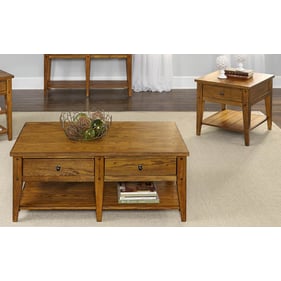 Liberty Lake House Oak 3pc Coffee Table Set