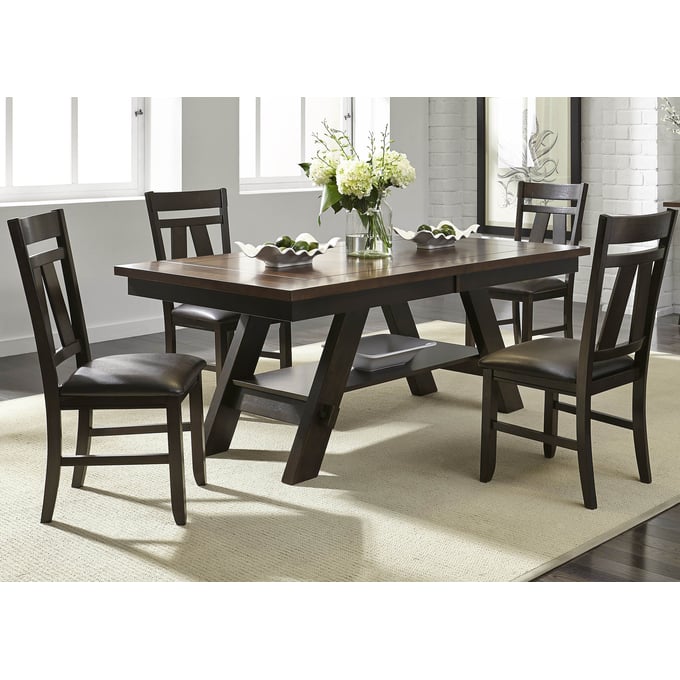 Liberty Lawson Expresso 5pc Dining Room Set LBRT-116-CD-5RLS