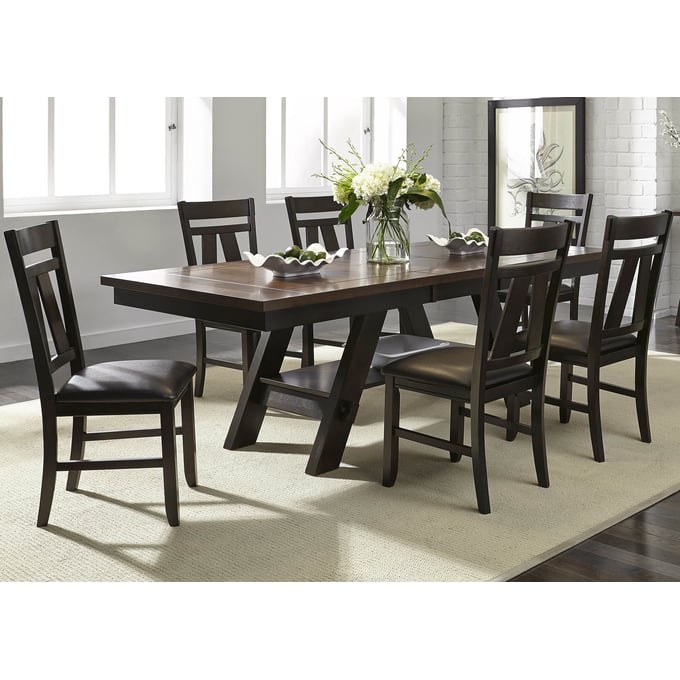 Liberty Lawson Expresso 7pc Dining Room Set LBRT-116-CD-7RLS