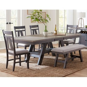 Liberty Lawson Slate Weathered Gray 6pc Dining Room Set