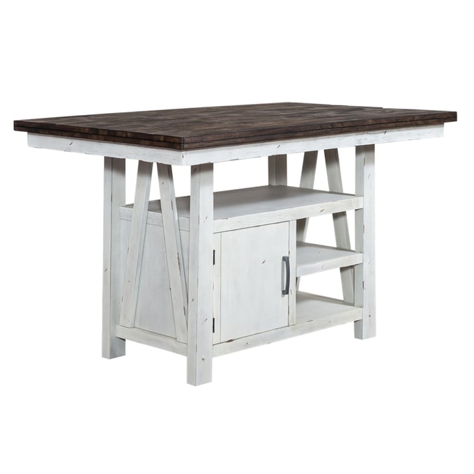 Liberty Farmhouse Two Tone White Gathering Table LBRT-139WH-GT3660