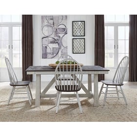 Liberty Farmhouse Two Tone White 5pc Dining Room Set