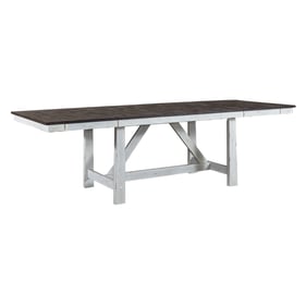 Liberty Farmhouse Two Tone White Trestle Table